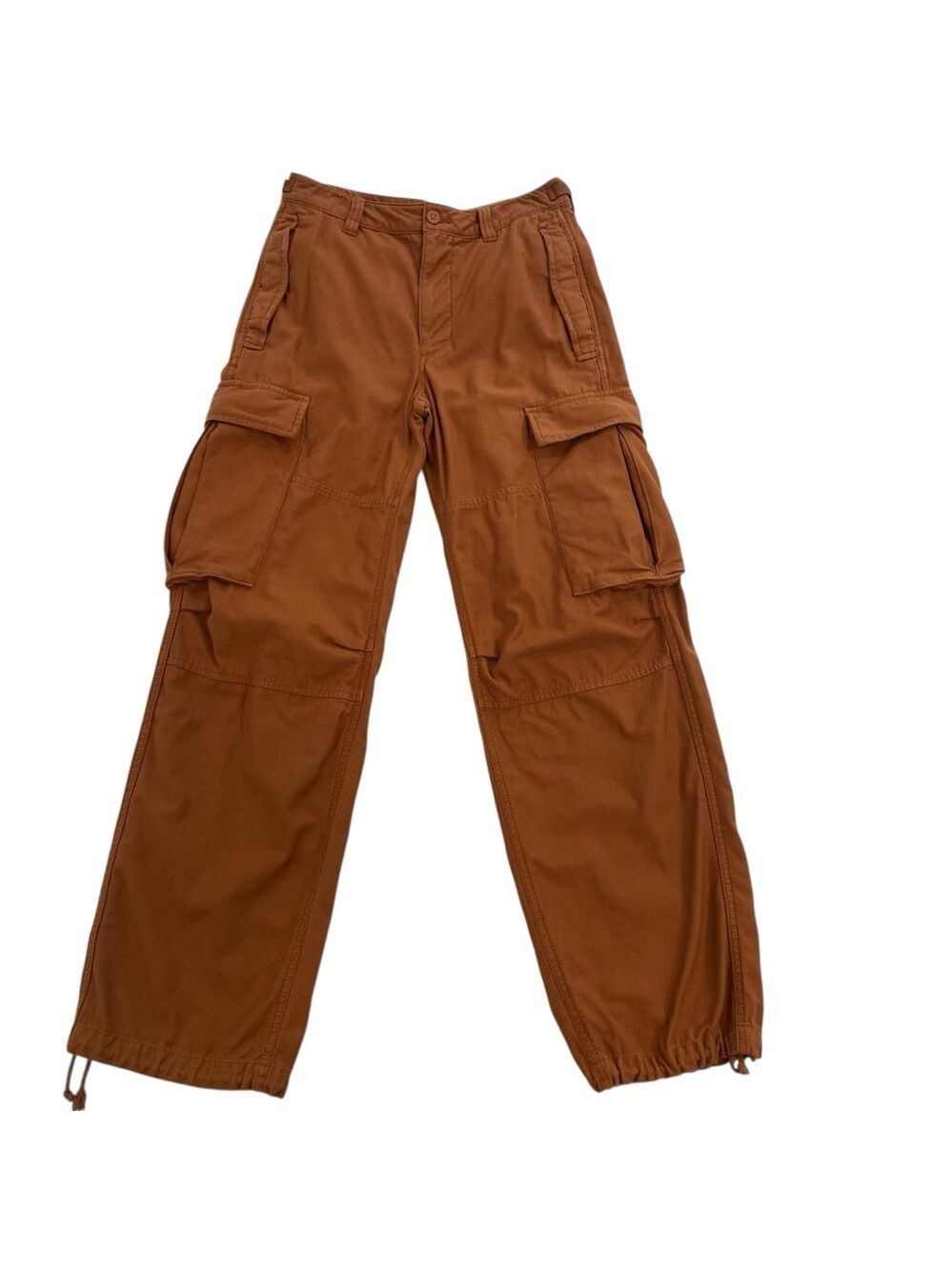 Artizia TNA supply baggy cargo pants cognac size 4 high rise pockets pure cotton